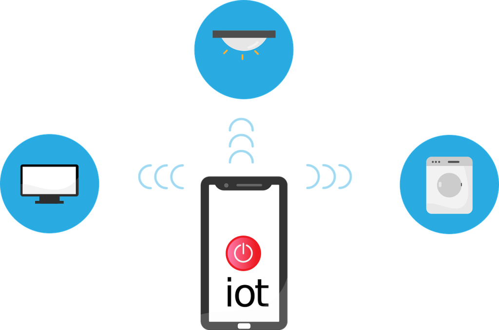 Free internet of things iot network vector