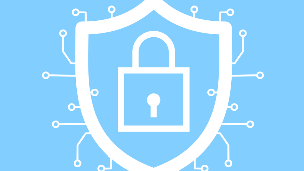 Free cybersecurity lock encryption vector