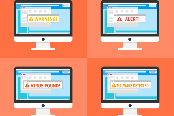 Free warning alert detected vector